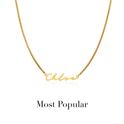 Signature Name Necklace (Gold)