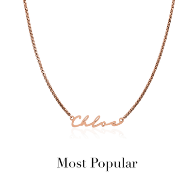 Signature Name Necklace (Rose Gold)
