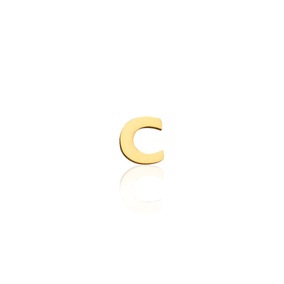 Mini Letter Sphere Chain Necklace (Gold)