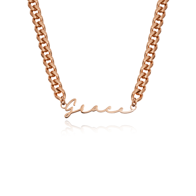 Signature Name Necklace (Rose Gold)
