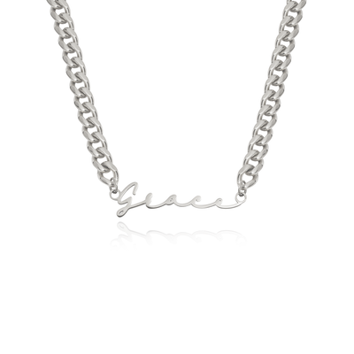 Signature Name Necklace (Silver)