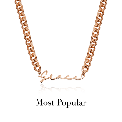 Signature Name Necklace (Rose Gold)