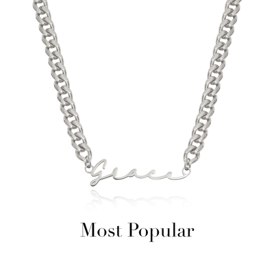 Signature Name Necklace (Silver)
