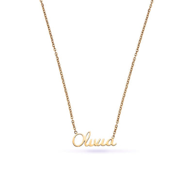 Cursive Name Necklace (Rose Gold)
