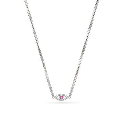 Custom Evil Eye Necklace (Silver)