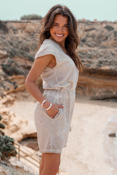 Kurzer Jumpsuit Stone