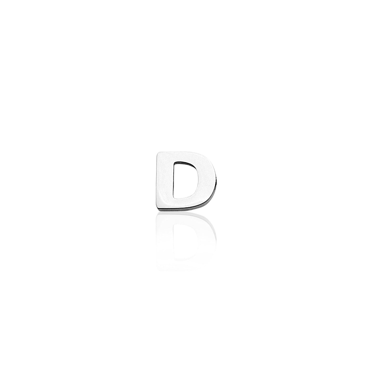 Mini Letter Sphere Chain Necklace (Silver)