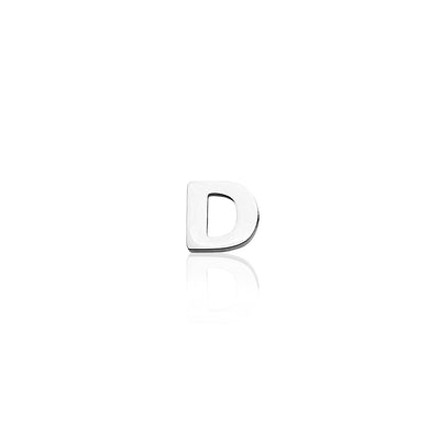 Mini Letter Sphere Chain Necklace (Silver)