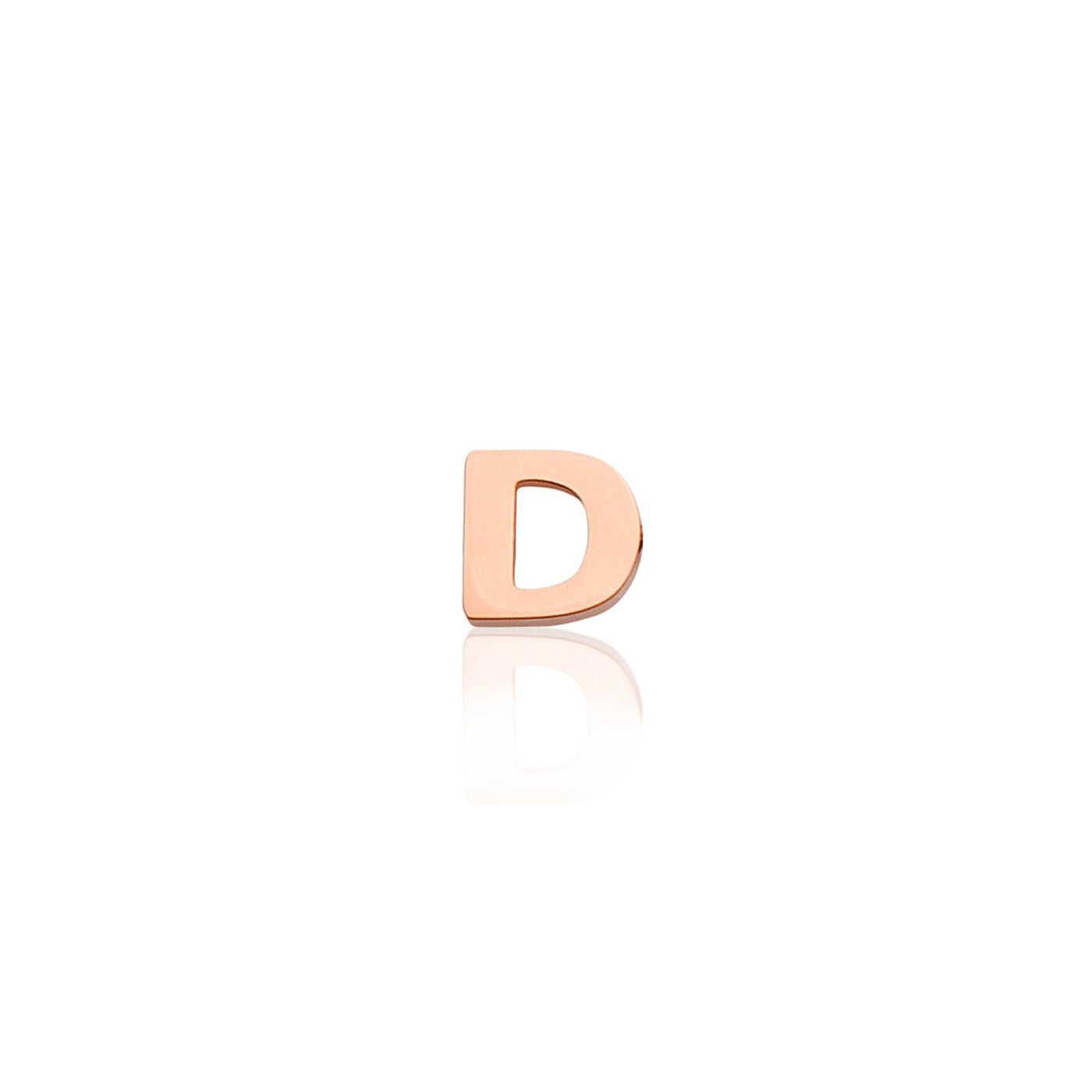 Mini Letter Sphere Chain Necklace (Rose Gold)