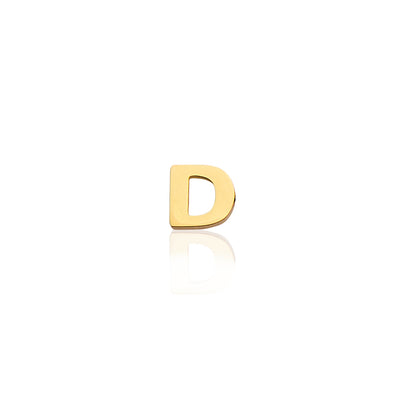 Mini Letter Sphere Chain Necklace (Gold)