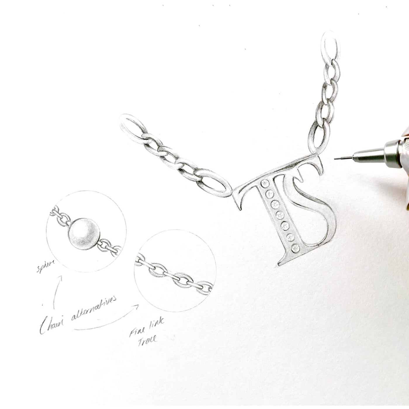 Double Initial Crystal Necklace (Gold)