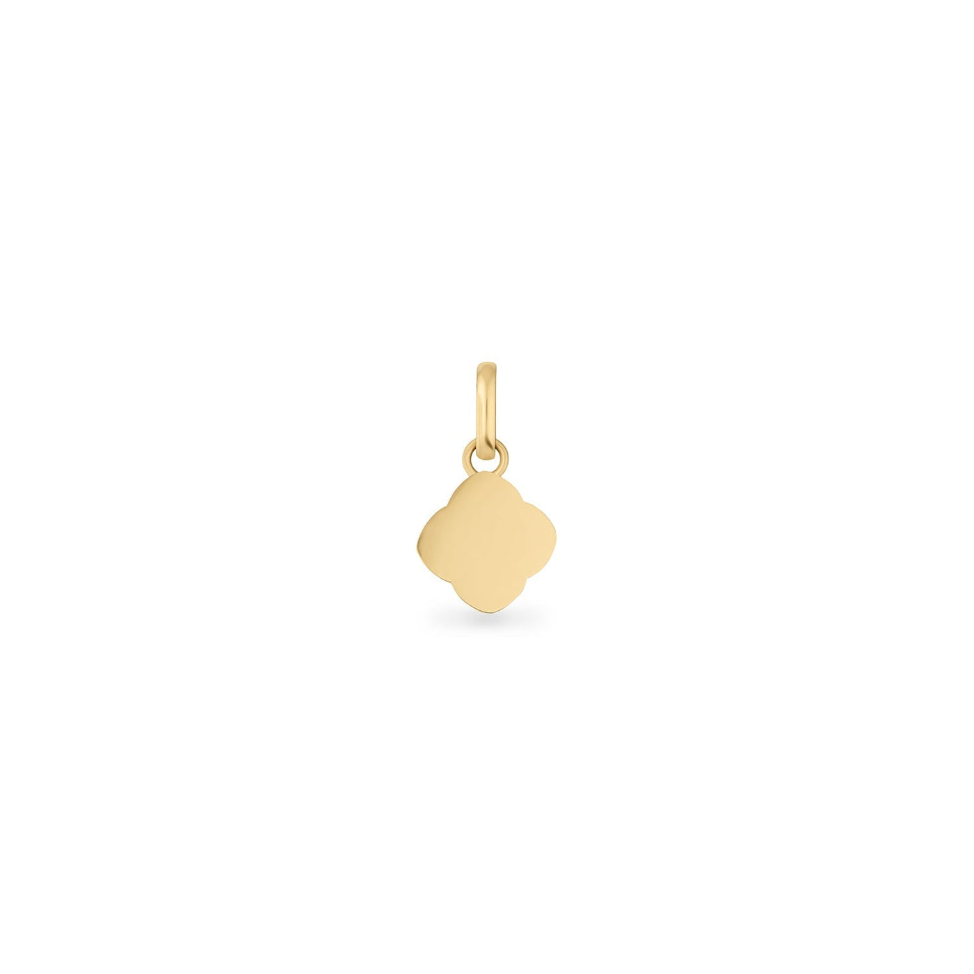 Blue Lace Agate Clover Pendant Necklace (Gold)