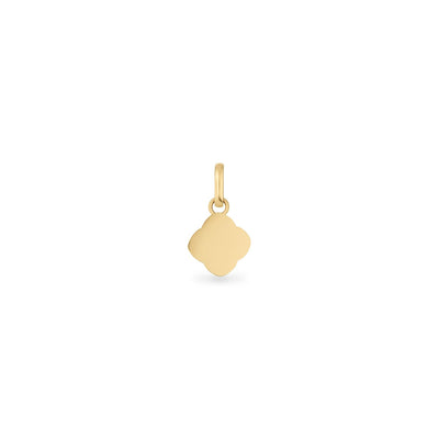 Blue Lace Agate Clover Pendant Necklace (Gold)