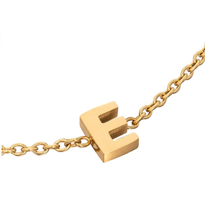 Birthstone & Little Luxe Letter Bracelet (Gold)