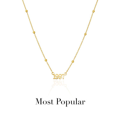 Editorial Date Necklace (Gold)
