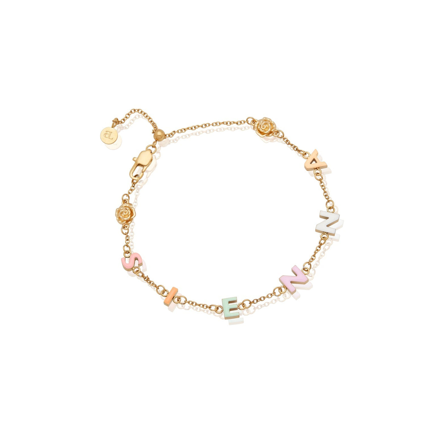 Custom Enamel Name Bracelet (Gold)