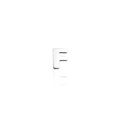 Mini Letter Sphere Chain Necklace (Silver)