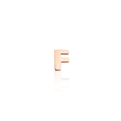 Mini Letter Sphere Chain Necklace (Rose Gold)