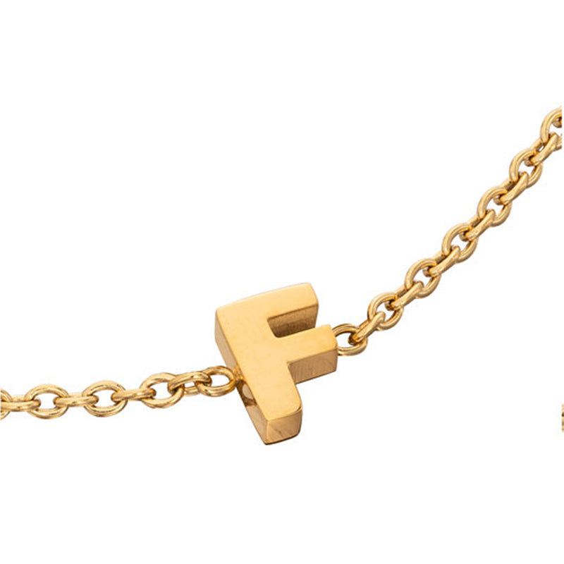 Birthstone & Little Luxe Letter Bracelet (Gold)