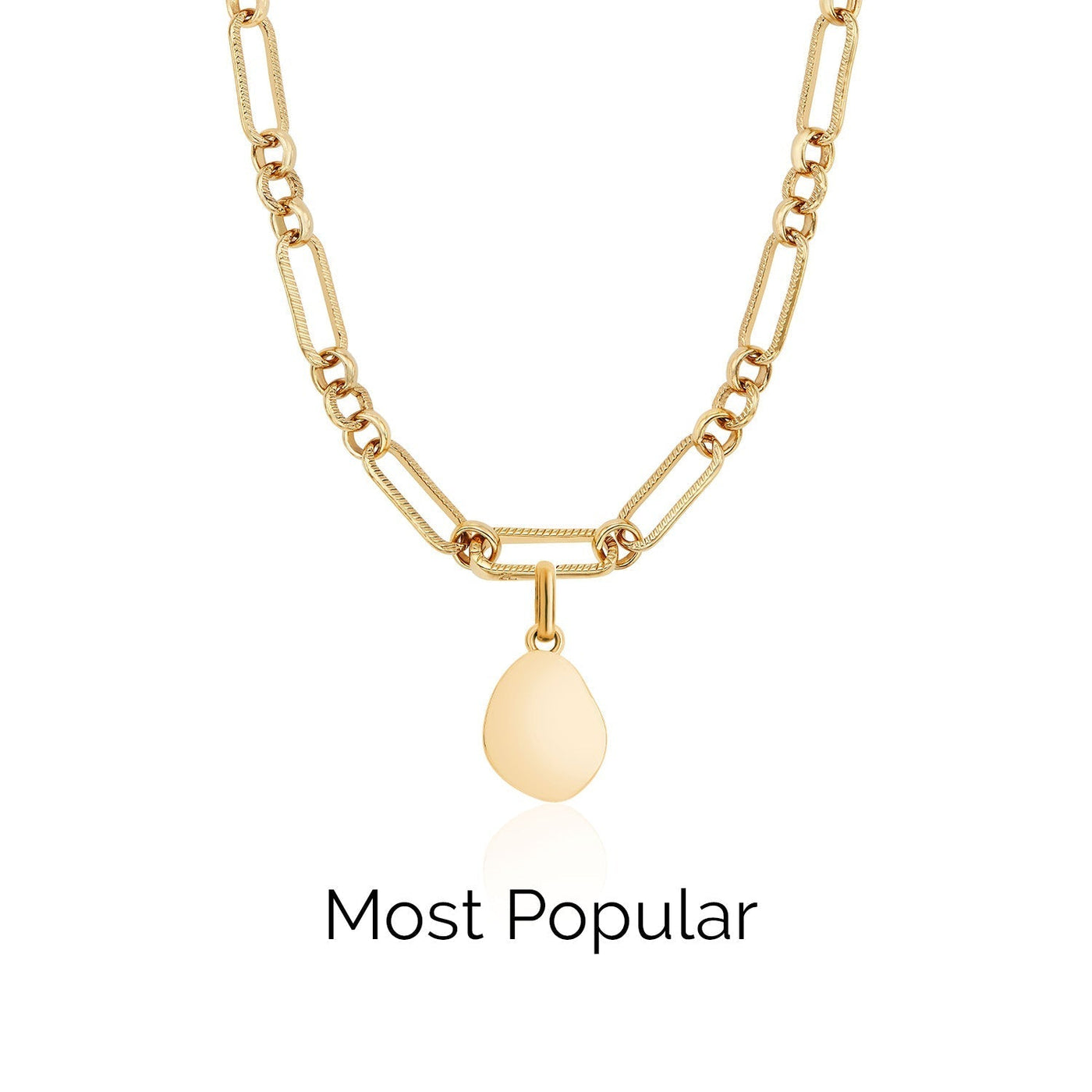 Jade Stone Necklace (Gold)