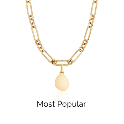 Jade Stone Necklace (Gold)