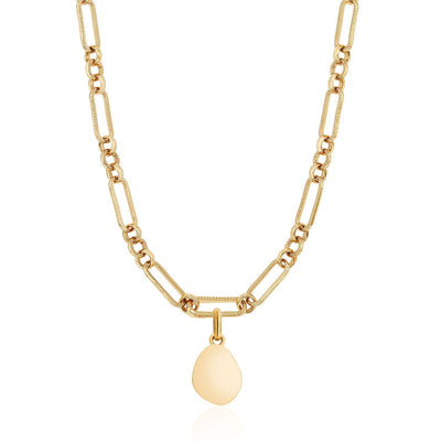 Jade Stone Necklace (Gold)