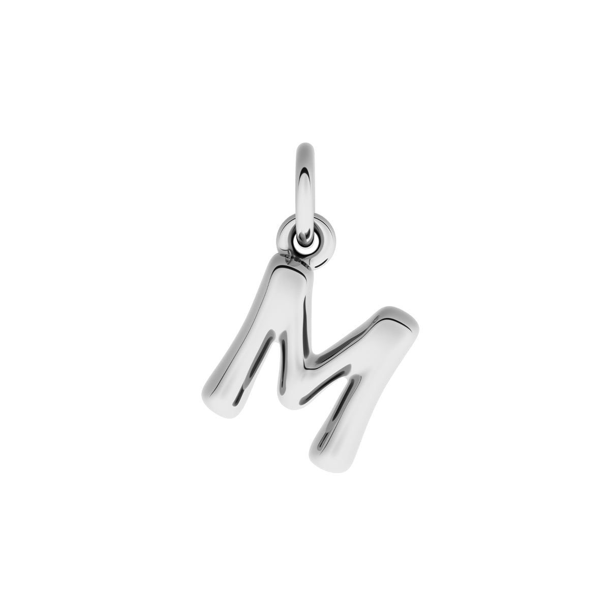 Fine Molten Initial Necklace (Silver)