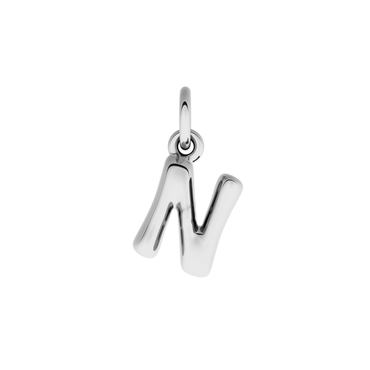 Fine Molten Initial Necklace (Silver)