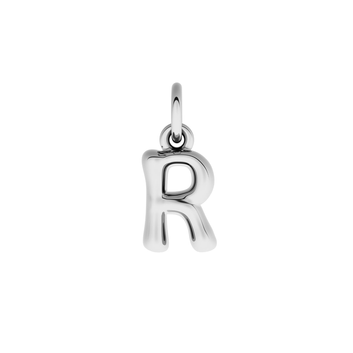 Fine Molten Initial Necklace (Silver)