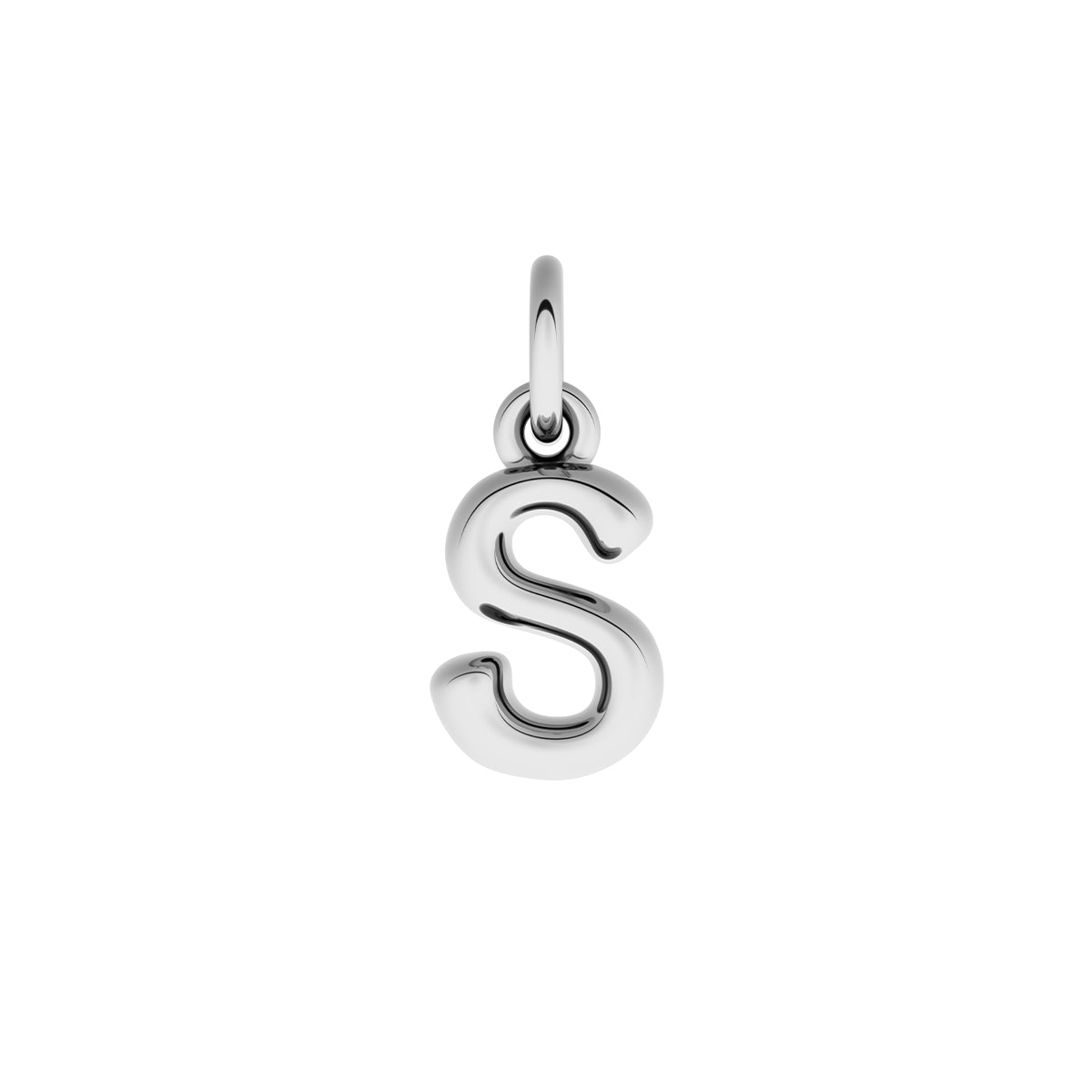 Fine Molten Initial Necklace (Silver)
