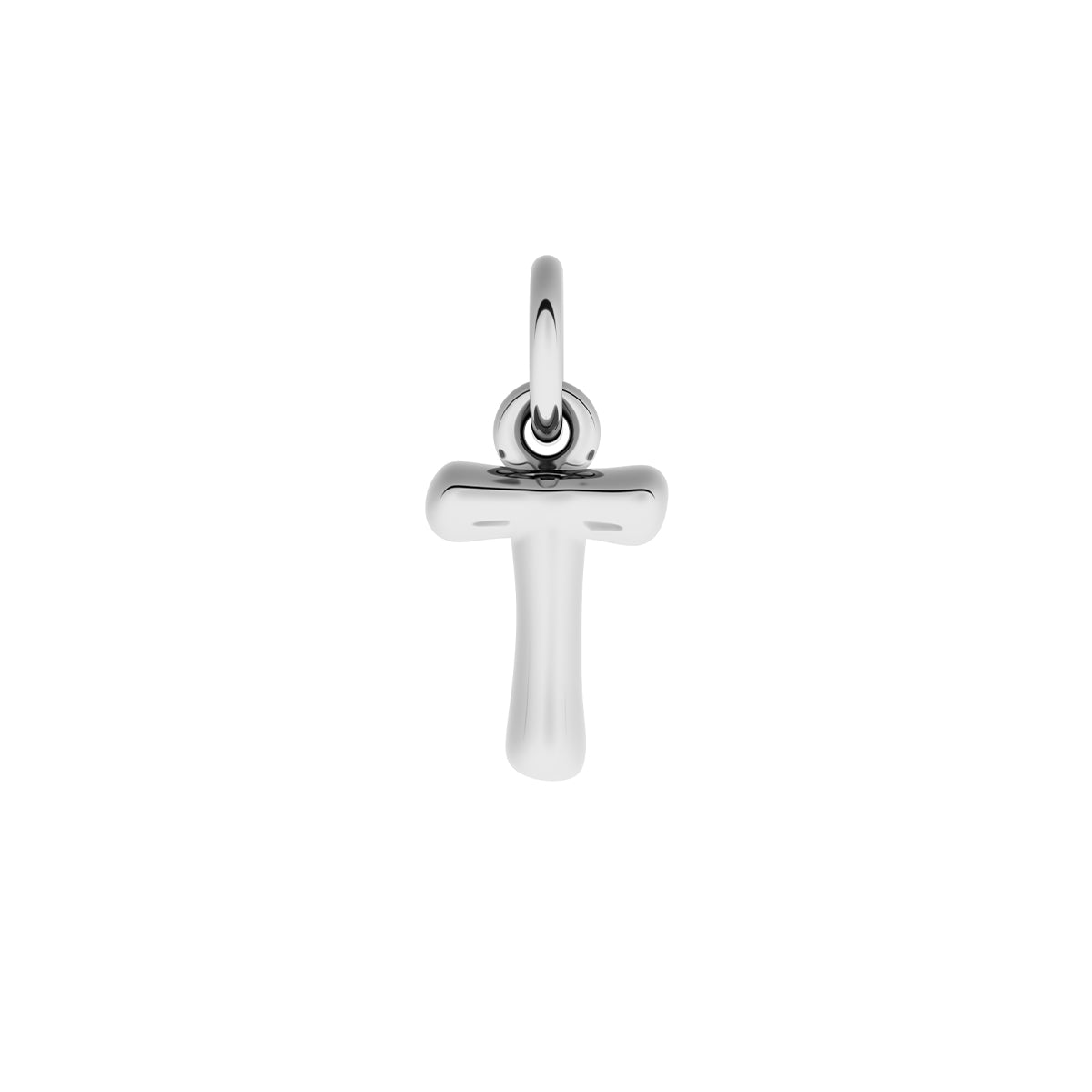 Fine Molten Initial Necklace (Silver)