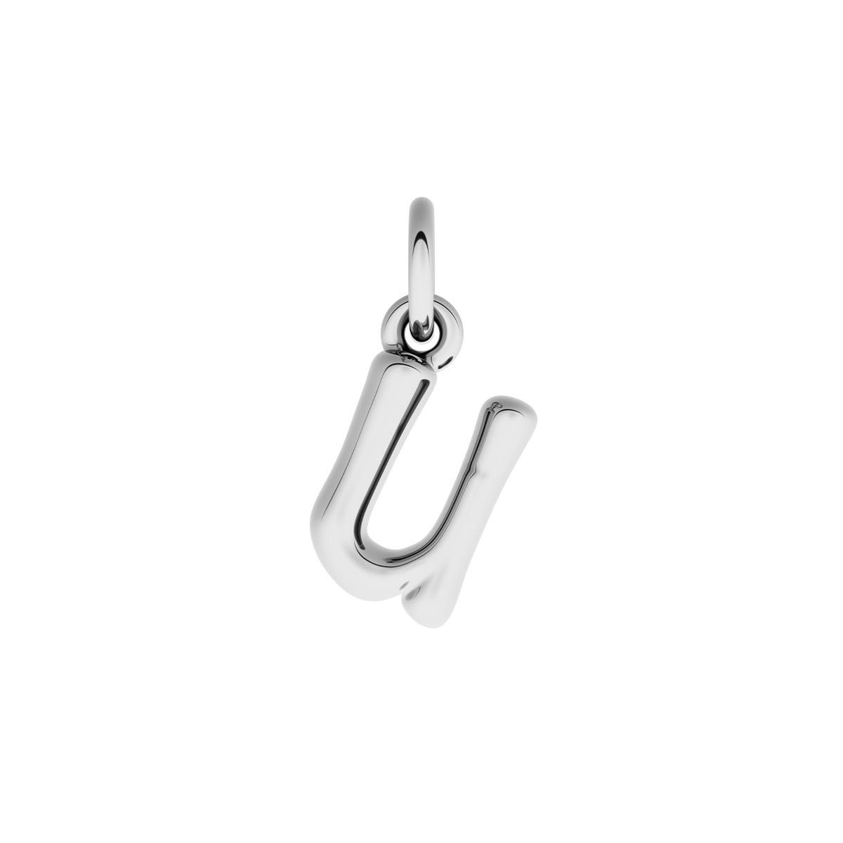 Fine Molten Initial Necklace (Silver)