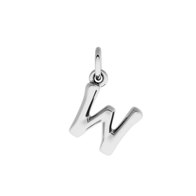 Fine Molten Initial Necklace (Silver)