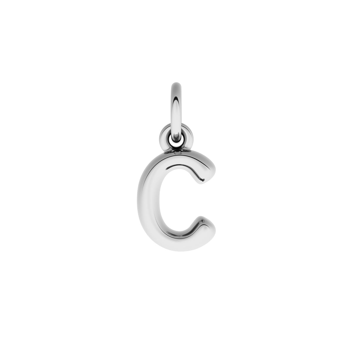 Fine Molten Initial Necklace (Silver)