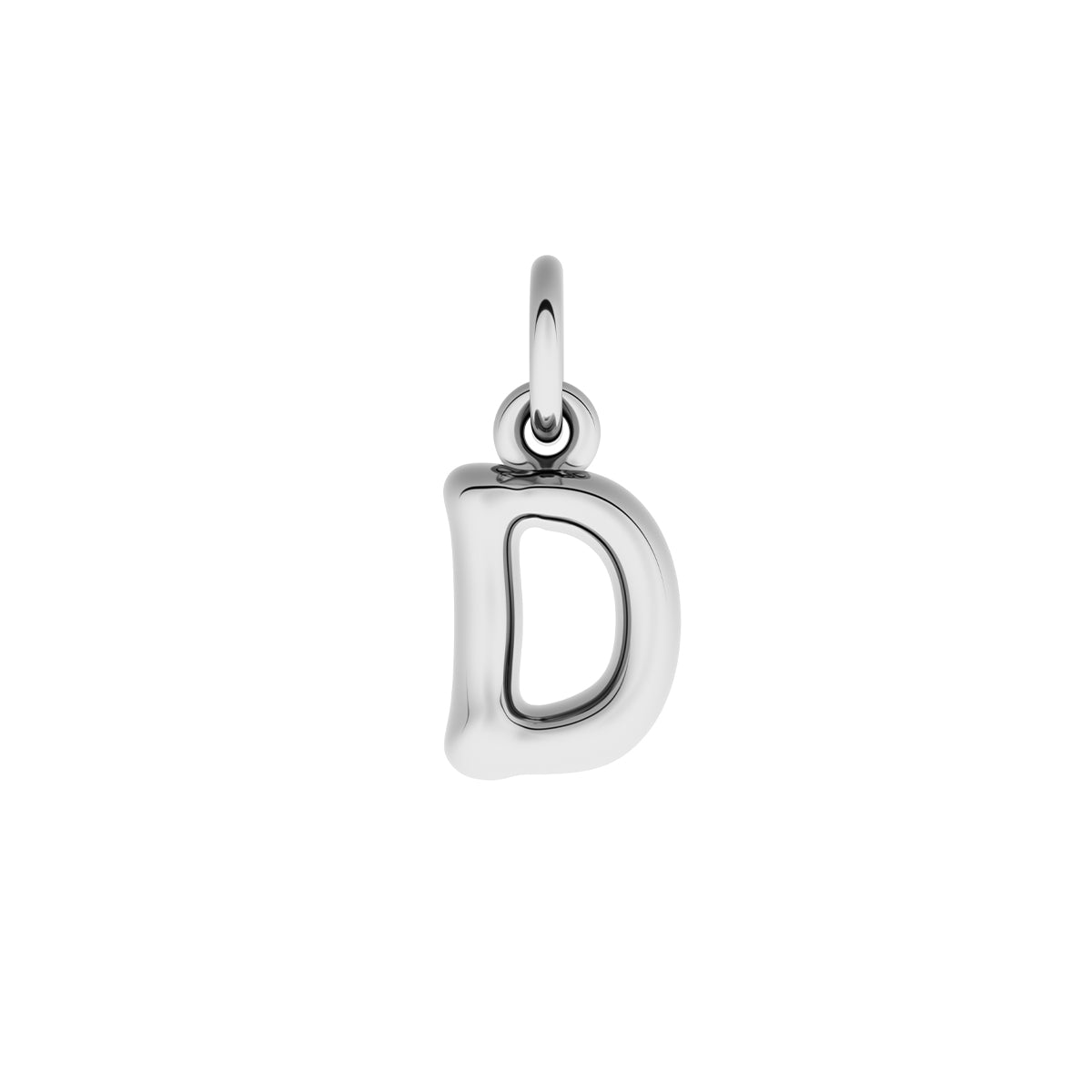 Fine Molten Initial Necklace (Silver)
