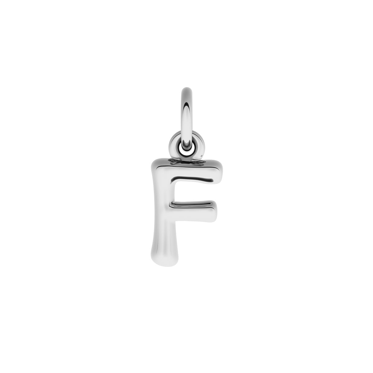 Fine Molten Initial Necklace (Silver)