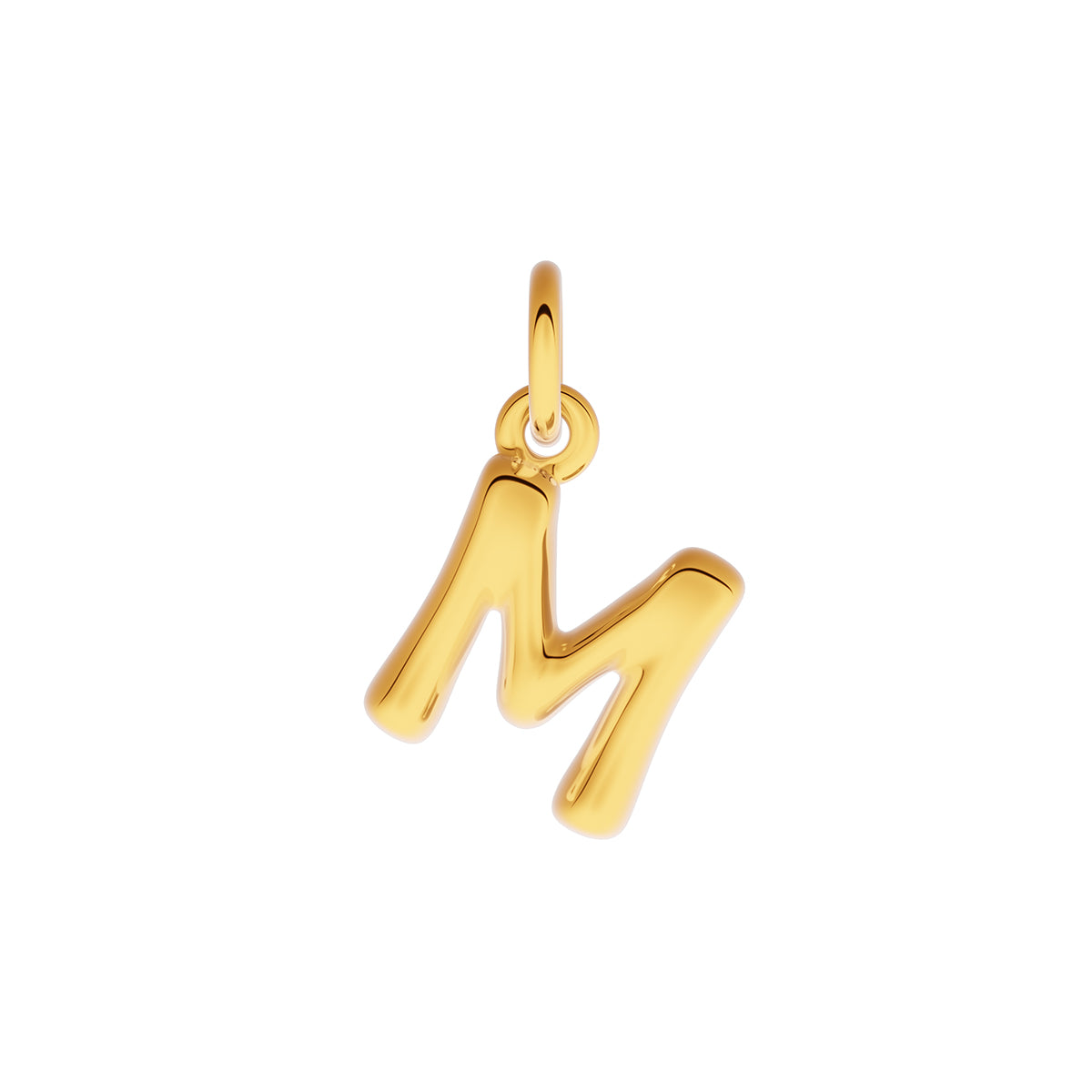 Fine Molten Initial Necklace (Gold)