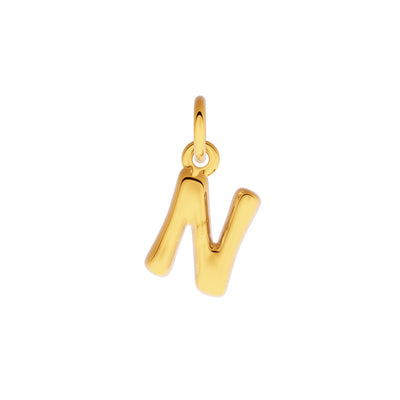 Fine Molten Initial Necklace (Gold)