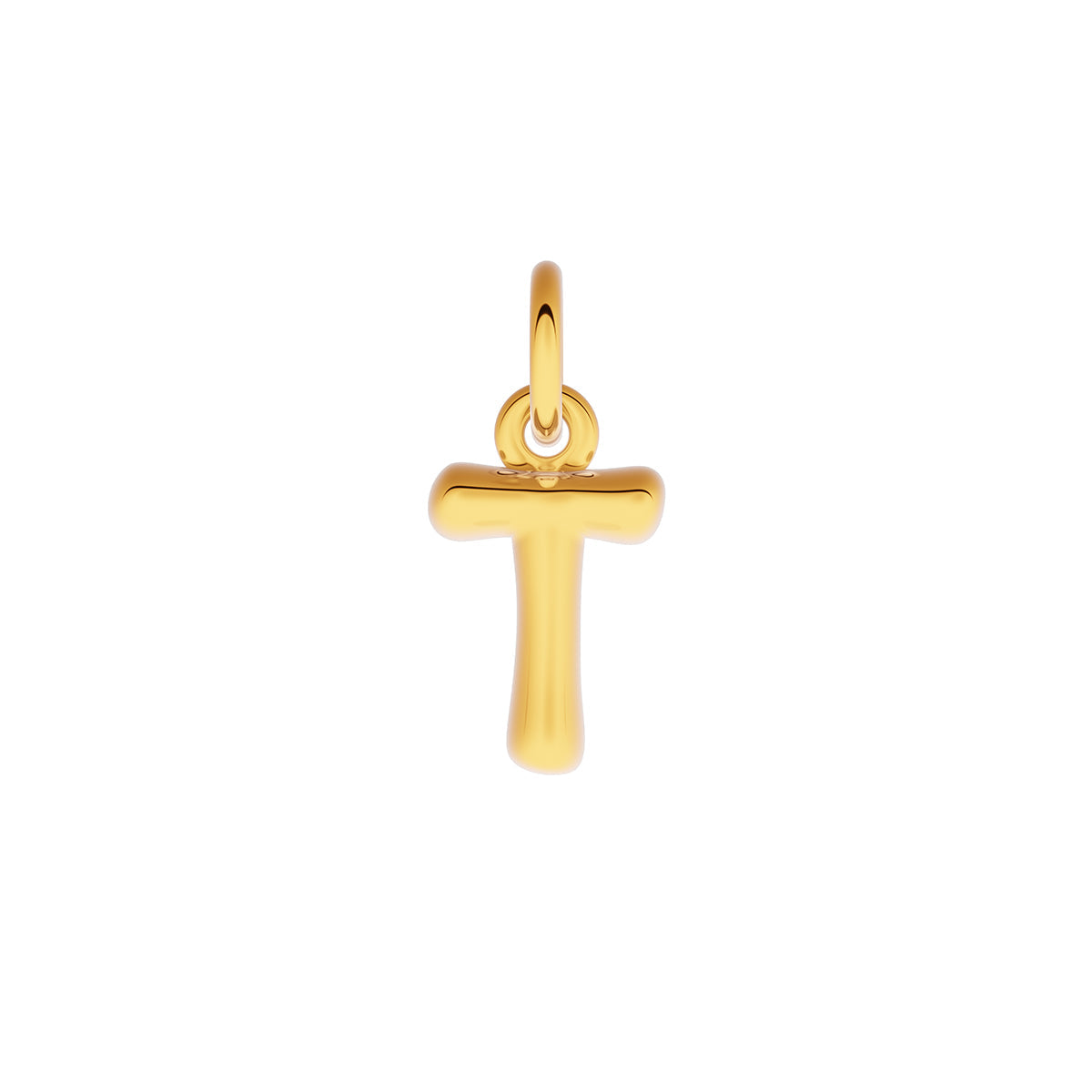 Fine Molten Initial Necklace (Gold)