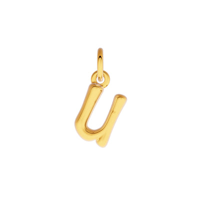 Fine Molten Initial Necklace (Gold)