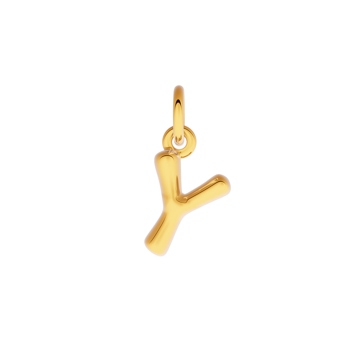 Fine Molten Initial Necklace (Gold)