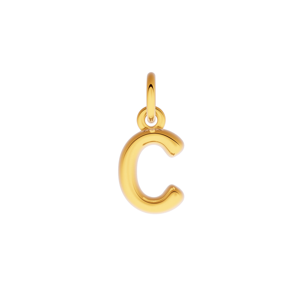 Fine Molten Initial Necklace (Gold)