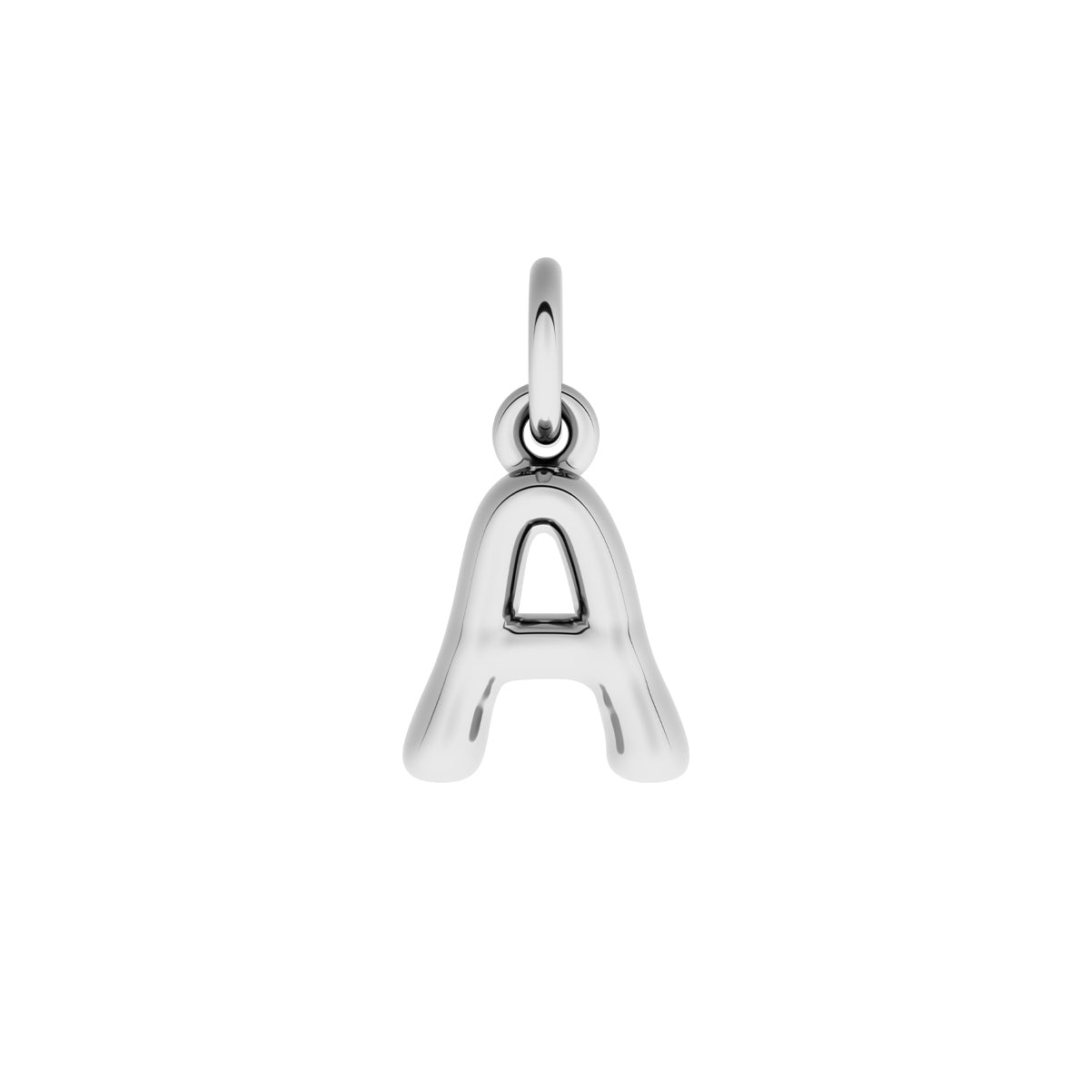 Fine Molten Initial Necklace (Silver)