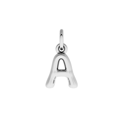 Fine Molten Initial Necklace (Silver)