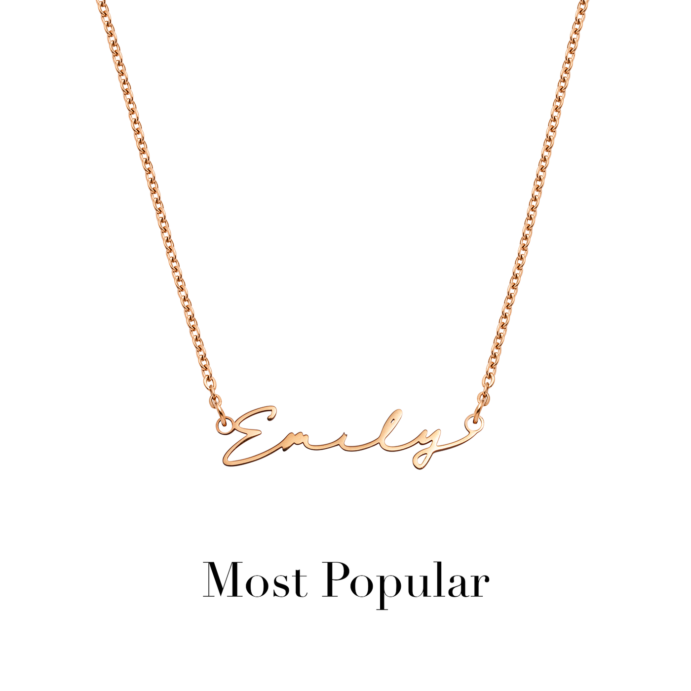 Signature Name Necklace (Rose Gold)