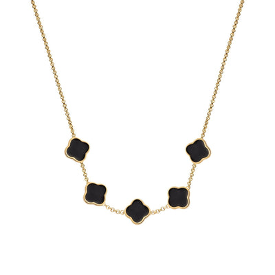Clover Custom Name Necklace (Gold)