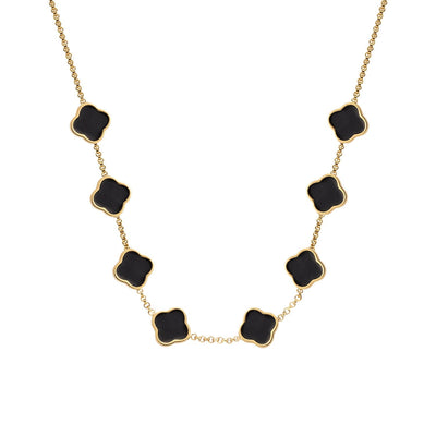 Clover Custom Name Necklace (Gold)