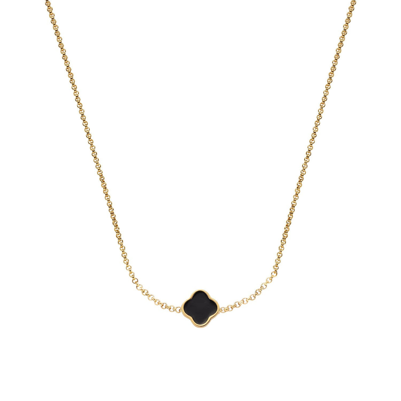 Clover Custom Name Necklace (Gold)