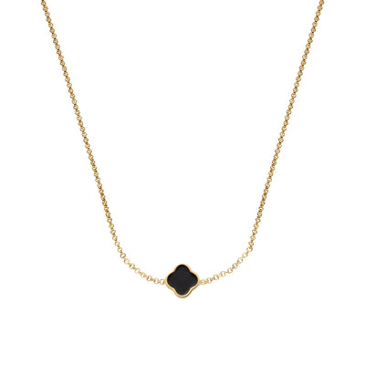 Clover Custom Name Necklace (Gold)