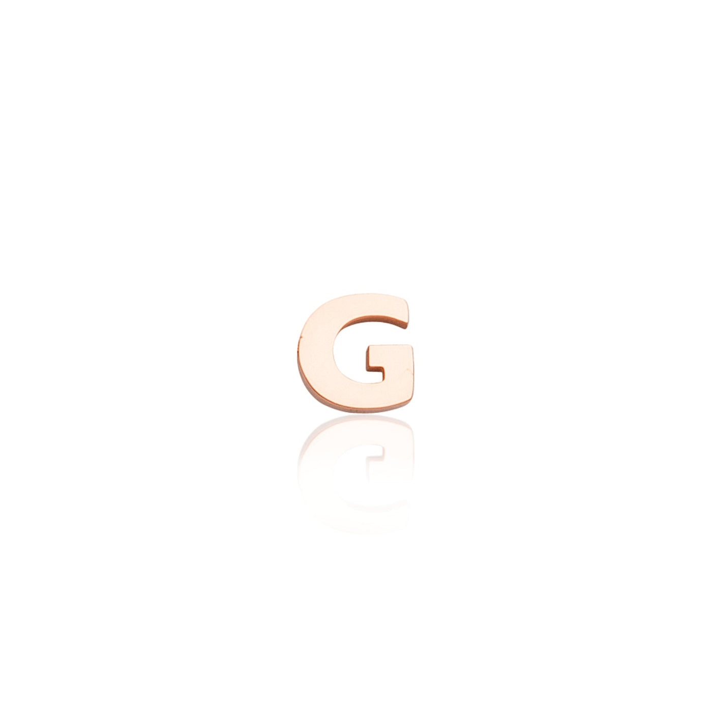 Mini Letter Sphere Chain Necklace (Rose Gold)